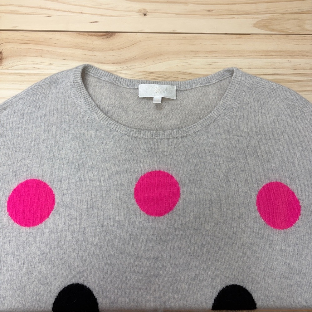 Lisa Todd Fun Polka Dot Cashmere Sweater - Sz M